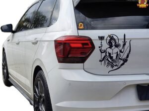 Side Door Black Krishna Car Sticker – Radha Krishna Wall Sticker Design for Vehicles