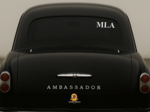 MLA logo on car rear glass – scratch resistant MLA sticker for car online.