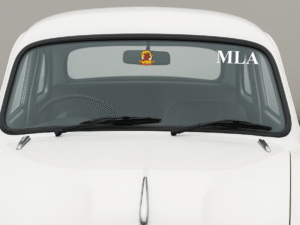 MLA sticker for car Punjab edition with UV-proof and waterproof coating.